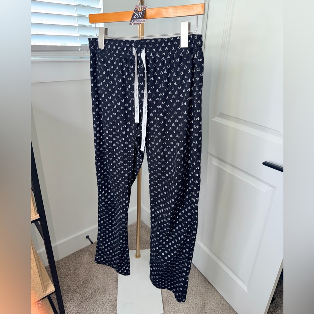201. Calvin Klein Logo Print Pajama Pants